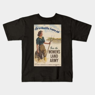 Women's Land Army Kids T-Shirt